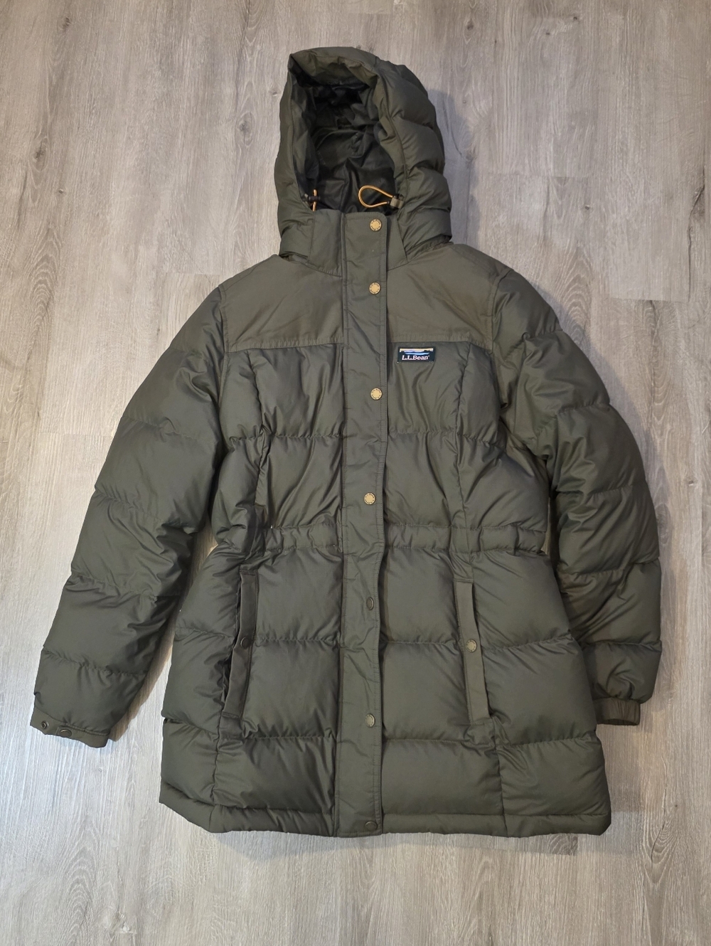 LL Bean Womens DownTek Mountain Classic Parka Jacket Puffer Size Small 505277